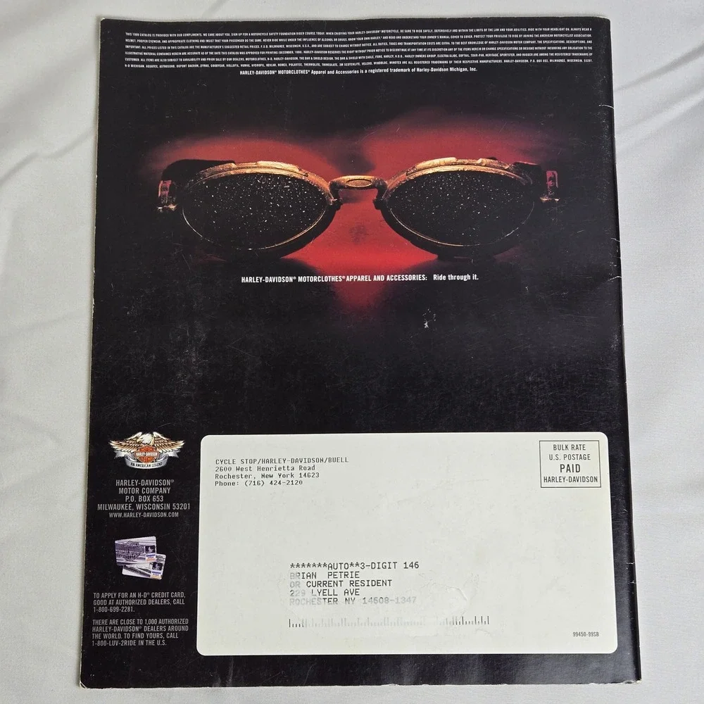 Harley-Davidson Motorclothes Apparel‎ & Accessories Spring 1999 Catalog Vintage